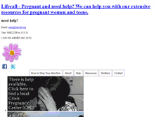Tablet Screenshot of lifecall.org